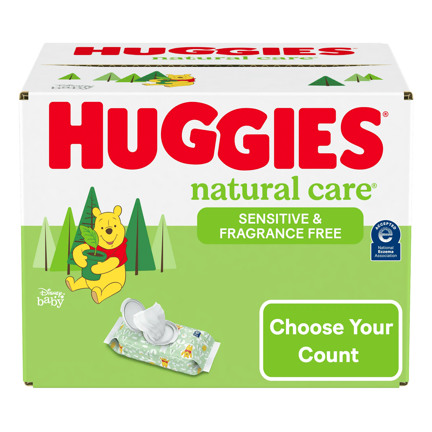 Huggies Natural Care Sensitive Baby Wipes (Options Available)