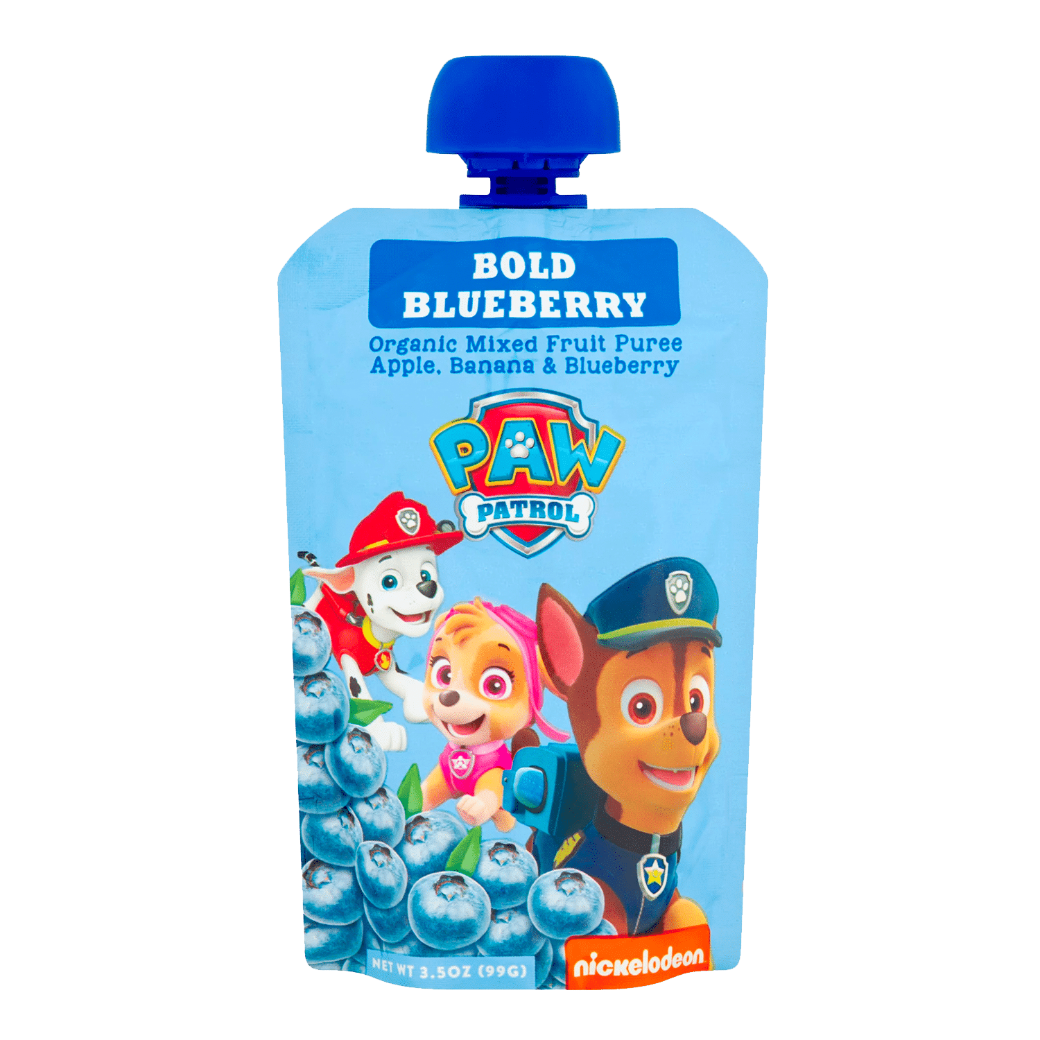 Paw Patrol Bold Blueberry Organic Mixed Fruit Puree, 3.5 oz