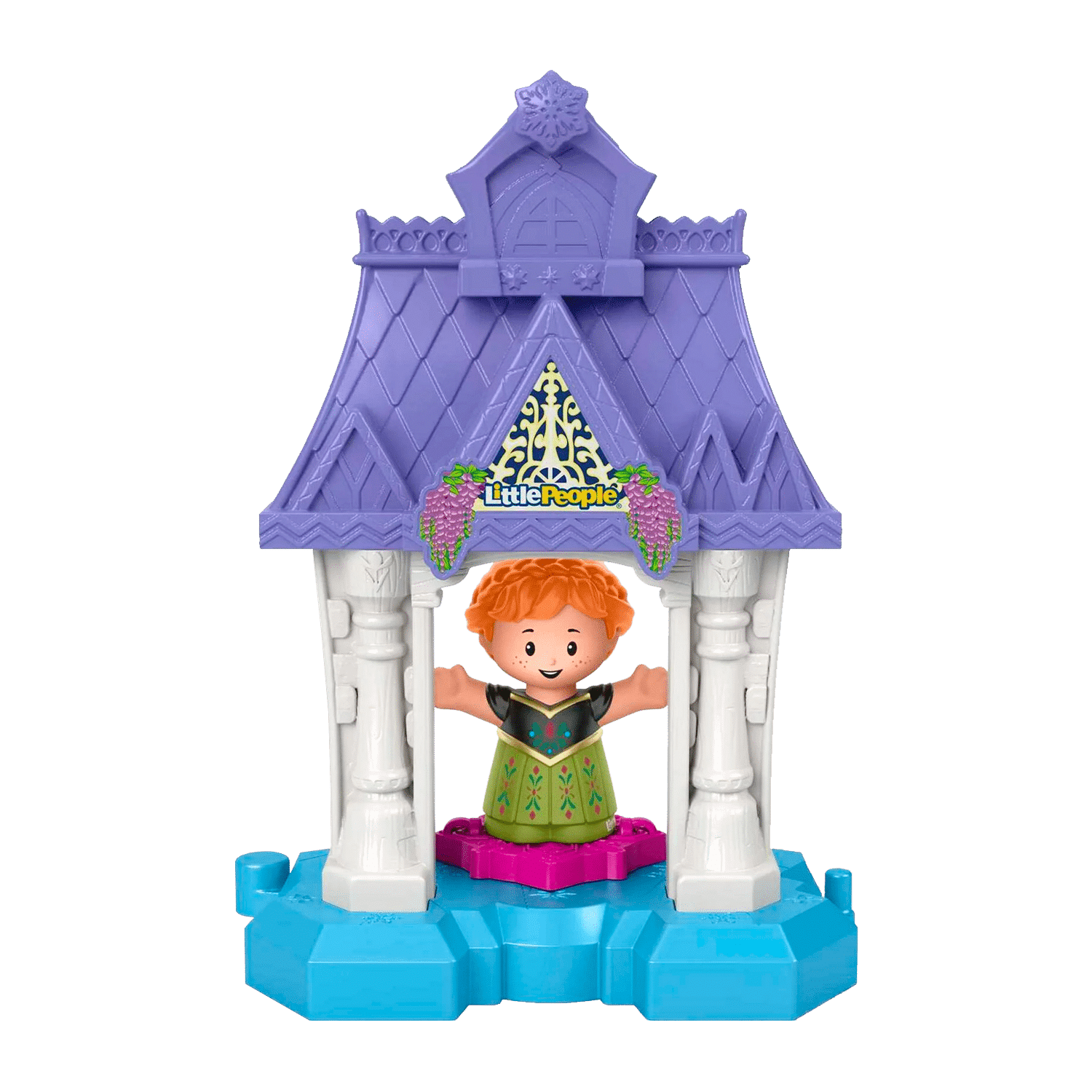 Disney Frozen Anna in Arendelle Little People Portable Playset with Figure for Toddlers