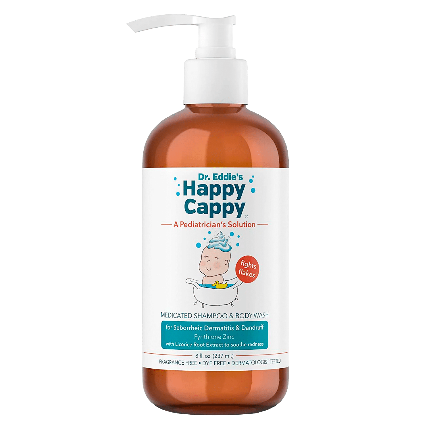 Dr. Eddie's Happy Cappy, Medicated Shampoo & Body Wash for Seborrheic Dermatitis & Dandruff, 8 fl oz