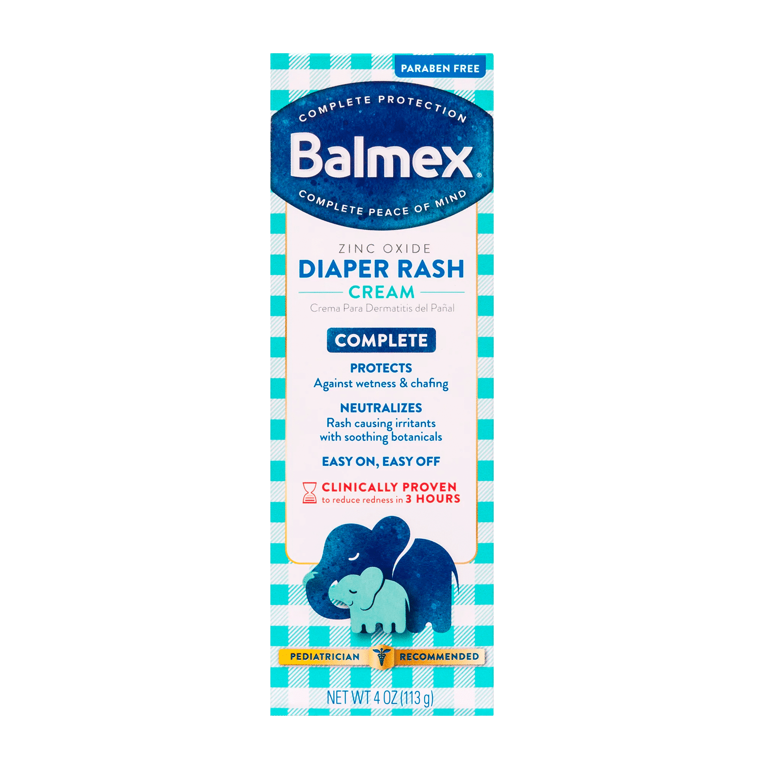 Balmex Complete Protection Diaper Rash Cream, 4 oz
