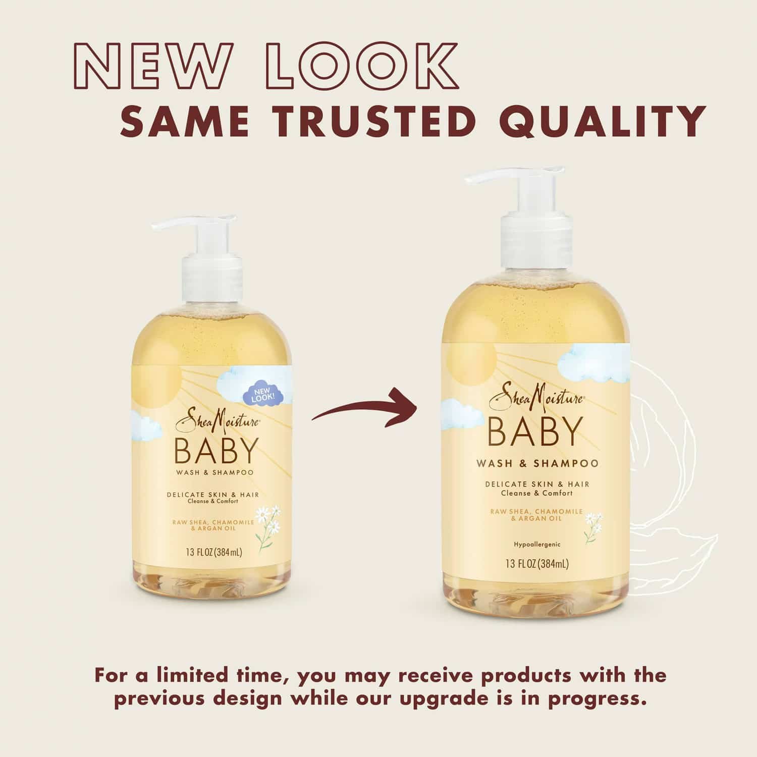 SheaMoisture Baby Wash & Shampoo Raw Shea, Chamomile & Argan Oil Baby Wash and Shampoo with Frankincense & Myrrh to Help Cleanse for All Skin Types 13 oz - Image 2