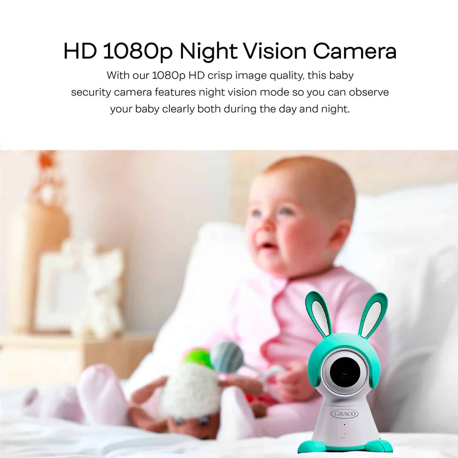 Graco Wifi Baby Monitor with 1080p Camera- Night Vision, Motion Detection - Image 3
