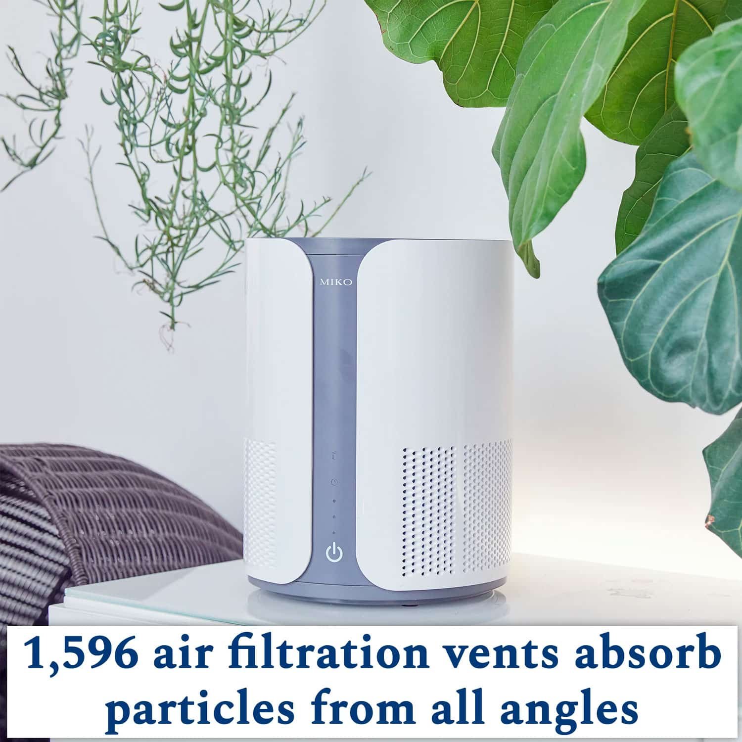 Miko Home Air Purifier with Multiple Speeds Timer True HEPA Filter to Safely Remove Dust, Pollen, Allergens, Odor - 400 Sqft Coverage - Image 4
